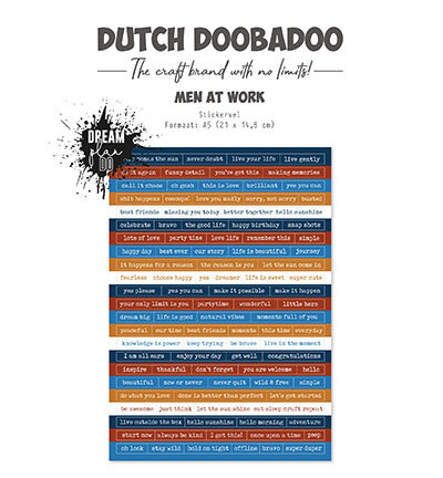 Dutch Doobadoo Dutch Sticker Art Men at work 491.200.032