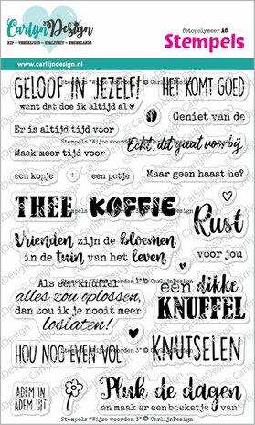 CarlijnDesign Clear stamp Wijze Woorden 3 CDST-0155