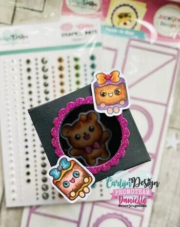 CarlijnDesign Glitter Enamel Dots Eyes 1 (300pcs) CDED-0012 