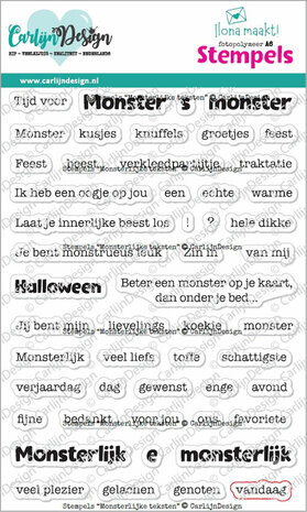 CarlijnDesign Clear stamp Monsterlijke teksten CDST-0153