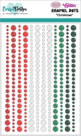 CarlijnDesign Glitter Enamel Dots Christmas (300pcs) CDED-0010