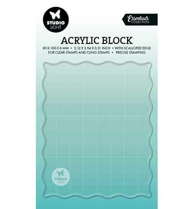 Studio Light Acrylic stamping block for clear and cling stamps with grid Essentials nr. 09 SL-ES-ASB09