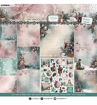 Studio Light JMA Designer Paper Pad Double-sided scrapbooking Christmas Blush nr. 394 JMA-CB-DPP394
