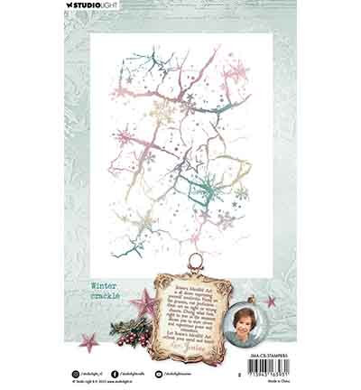 Studio Light JMA Clear Stamp Winter crackle Christmas Blush nr. 885 JMA-CB-STAMP885