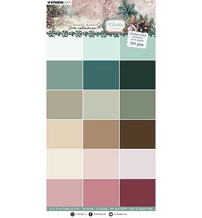 Studio Light JMA Unicolor Paper Pad Double-sided card paper Christmas Blush nr. 395 JMA-CB-UPP395