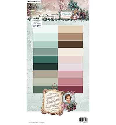 Studio Light JMA Unicolor Paper Pad Double-sided card paper Christmas Blush nr. 395 JMA-CB-UPP395