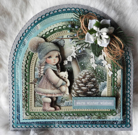 Fairybells 3-D setje Kerst - winter blauw 99079/012