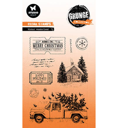 Studio Light Clear Stamp Winter wonderland Grunge Collection nr.844 SL-GR-STAMP844