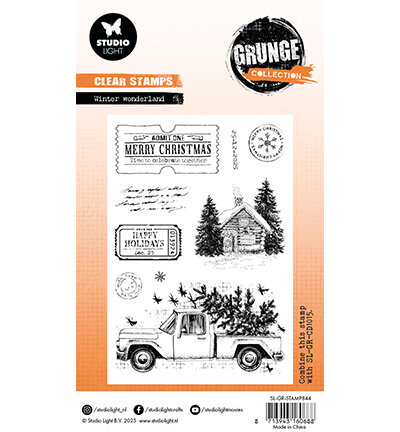 Studio Light Clear Stamp Winter wonderland Grunge Collection nr.844 SL-GR-STAMP844