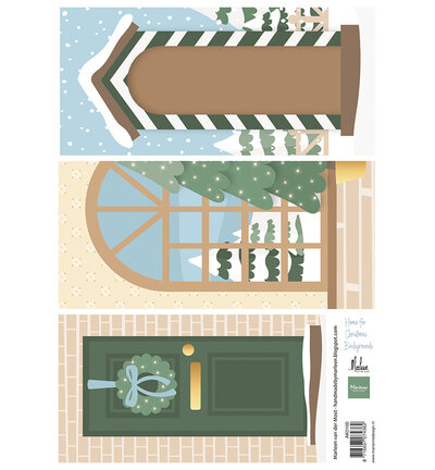 Marianne Design Knipvel A4, Home for Christmas by Marleen AK0100