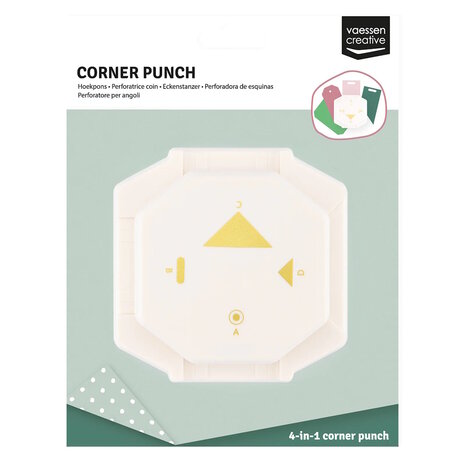 Vaessen Creative &bull; 4-in-1 Hoekpons Retro Labels