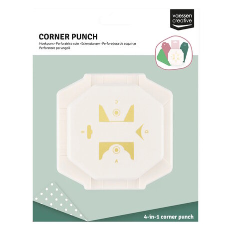Vaessen Creative &bull; 4-in-1 Hoekpons Klassieke Labels 2137-134