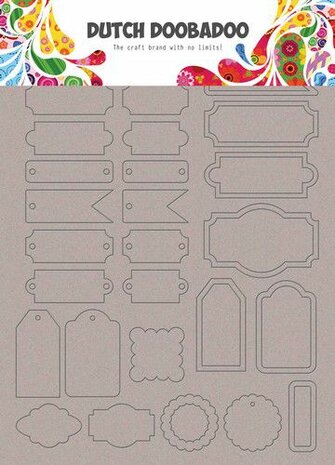 Dutch Doobadoo Greyboard Art Labels and tags A5 492.006.006