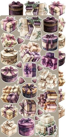 Craft O Clock Extras Set plum 15x30 cm Plum &amp; Caramel CC-C80-PC-12