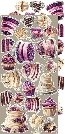 Craft O Clock Extras Set plum 15x30 cm Plum &amp; Caramel CC-C80-PC-12