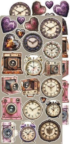 Craft O Clock Extras Set plum 15x30 cm Plum &amp; Caramel CC-C80-PC-12