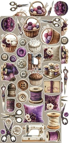 Craft O Clock Extras Set plum 15x30 cm Plum &amp; Caramel CC-C80-PC-12