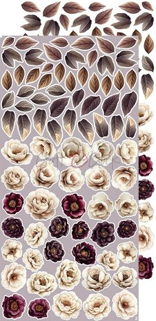 Craft O Clock Extras Set flowers 15x30 cm Plum &amp; Caramel CC-C80-PC-11