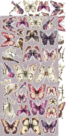 Craft O Clock Extras Set flowers 15x30 cm Plum &amp; Caramel CC-C80-PC-11