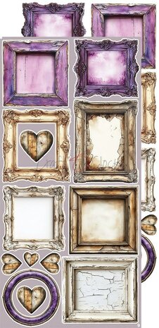 Craft O Clock Extras Set flowers 15x30 cm Plum &amp; Caramel CC-C80-PC-11