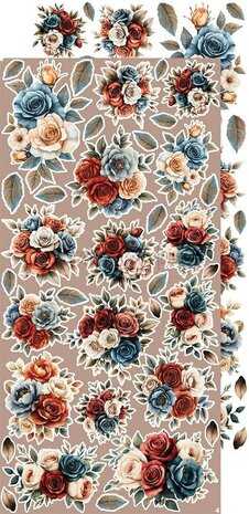 Craft O Clock Extras Set flowers 15x30 cm Timeless Grace CC-C81-TG-11