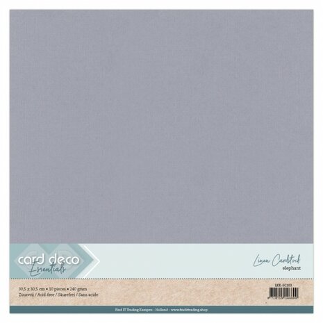 Linen Cardstock - SC - Elephant Grey
