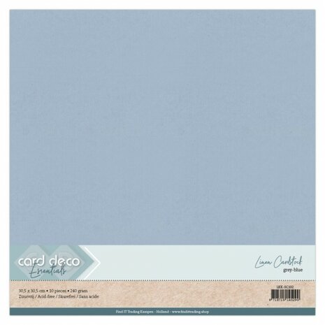 Linen Cardstock - SC - Grijsblauw