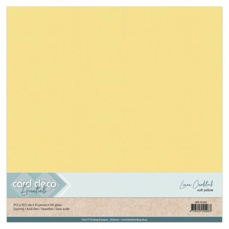 Linen Cardstock - SC - Zachtgeel