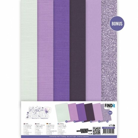 Linen Cardstock Pack - Berries Beauties - Mystic Winter - A4 BB-A4-10009