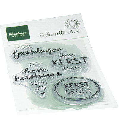 Marianne Design Clear Stamp Kerstwensen by Kaertjes &amp; Co CS1182