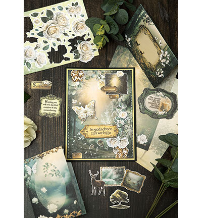 Studio Light Design Paper Pad Cards &amp; backgrounds Quiet Morning nr. 401 SL-QM-DPP401