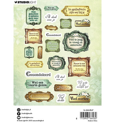 Studio Light Paper Elements Teksten - NL Quiet Morning nr. 47 SL-QM-PE47