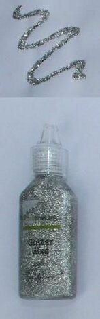 CraftEmotions Glitterlijm zilver 20 ml