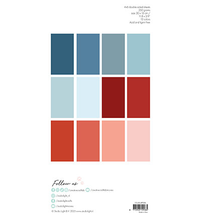Studio Light Unicolor Paper Pad Winter Essentials nr.306 CCL-ES-UPP306