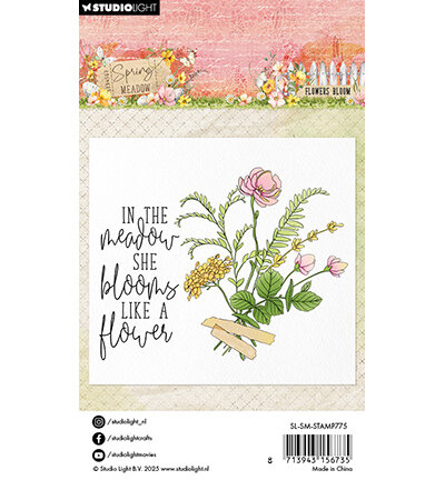 Studio Light Clear Stamp Flower Bloom Spring Meadow nr.775 SL-SM-STAMP775
