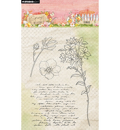 Studio Light Clear Stamp Florals Spring Meadow nr.773 SL-SM-STAMP773