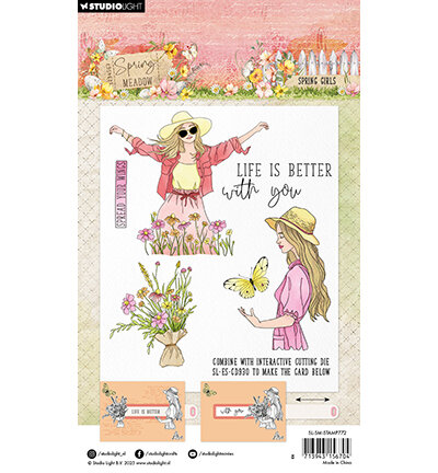 Studio Light Clear Stamp Spring Girls Spring Meadow nr.772 SL-SM-STAMP772