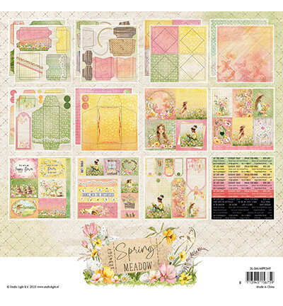 Studio Light Mixed Paper Pad Envelops, Cards Spring Meadow nr.269 SL-SM-MPP269
