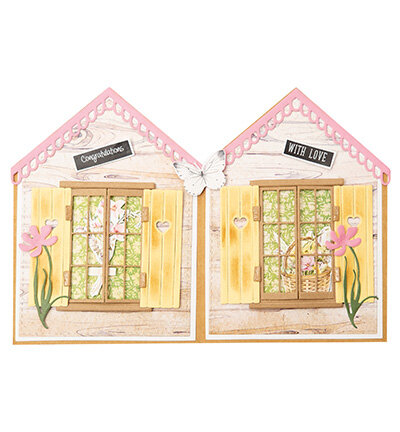 Studio Ligh Cutting Die House Card Spring Meadow nr.947 SL-SM-CD947