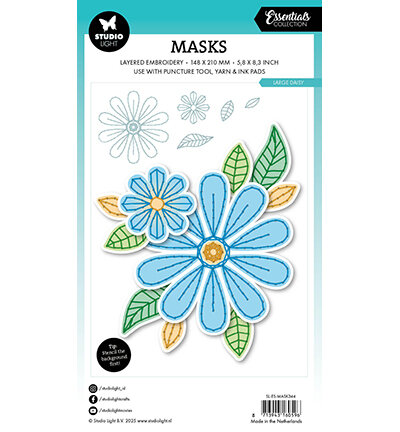 Studio Light Embroidery, Large Daisy Essentials nr.344 A5 SL-ES-MASK344