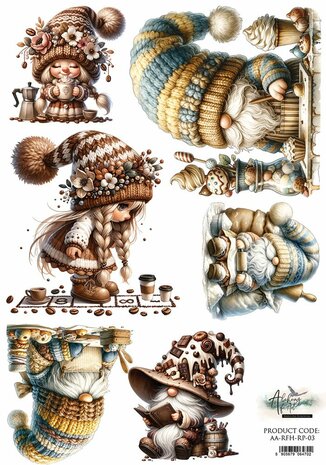 Art Alchemy Rice paper 3, Recipe for Happiness, A4  (21x29,7cm) 25-30g