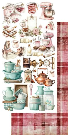 Art Alchemy Extras to Cut Set 30,5x15 cm Recipe for Happiness, 250 gsm, mirror print (6 sheets, 6 designs)