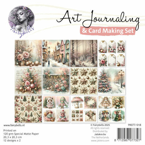 Art Journaling &amp; Card Making Set Kerst roze
