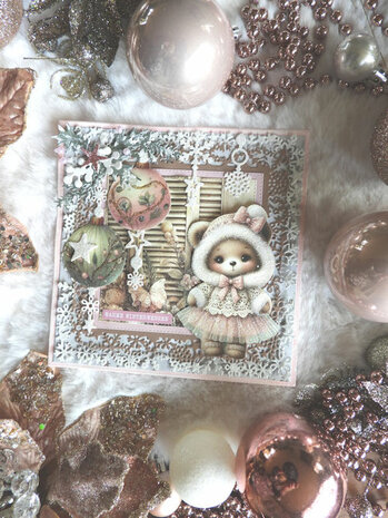 Art Journaling &amp; Card Making Set Kerst roze