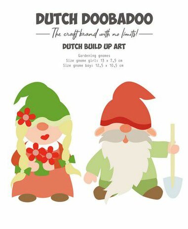 Dutch Doobadoo Card Art Built up gardening Gnome A5 470.784.196
