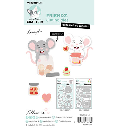 Studio Light Craftlab Cutting Die Accessoires Cookies Friendz nr.968 CCL-FR-CD968