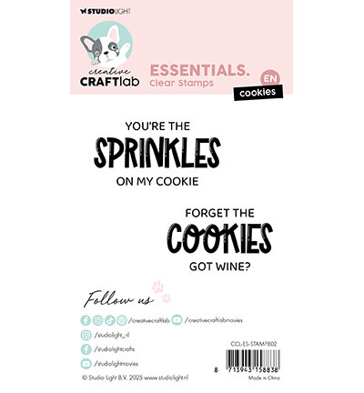 Studio Light Craftlab Clear Stamp Cookies Essentials nr.802 CCL-ES-STAMP802