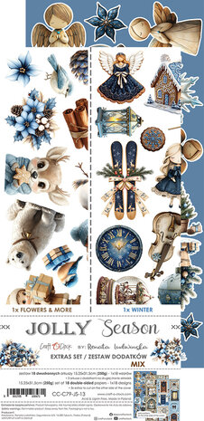 Craft O Clock Extras Set Mix 15x30 cm Jolly Season CC-C79-JS-13