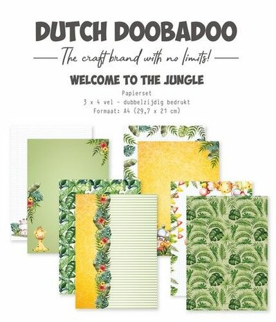 Dutch Doobadoo Designpapier Welcome to the Jungle 3x 4 473.005.062 