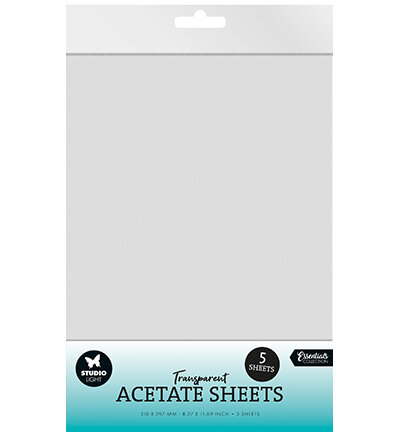 Studio Light Acetate sheets Transparent Consumables nr.13  SL-ES-ACS13 5 sheets / A4